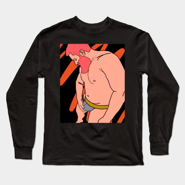 Bear Bulge Long Sleeve T-Shirt by ValeksGayArt